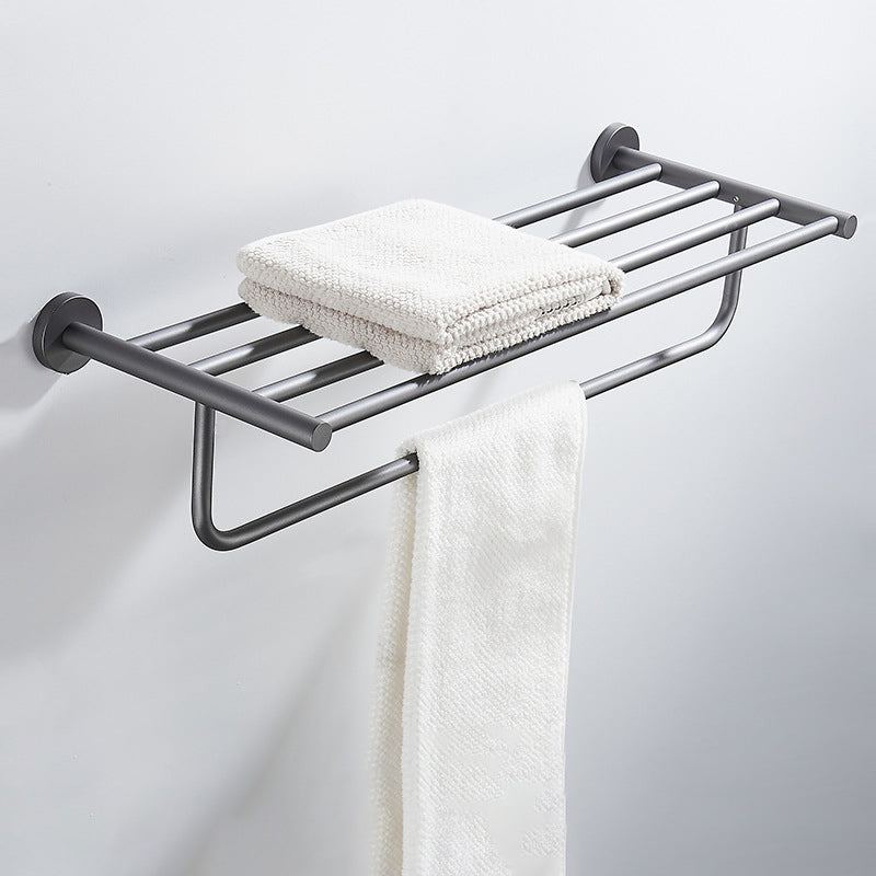 Traditional Gray Brass Bath Hardware Set Towel Bar Bathroom Hardware Set