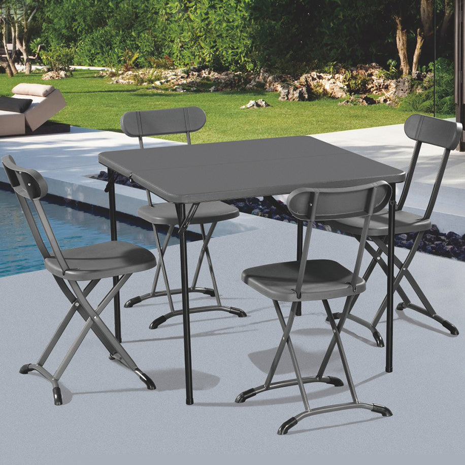 Contemporary Square Dining Table Plastic  Folding Catio Table