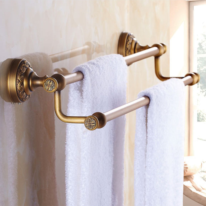 Traditional Brass Bathroom Accessory Set Brushed Bronze Bathroom Set