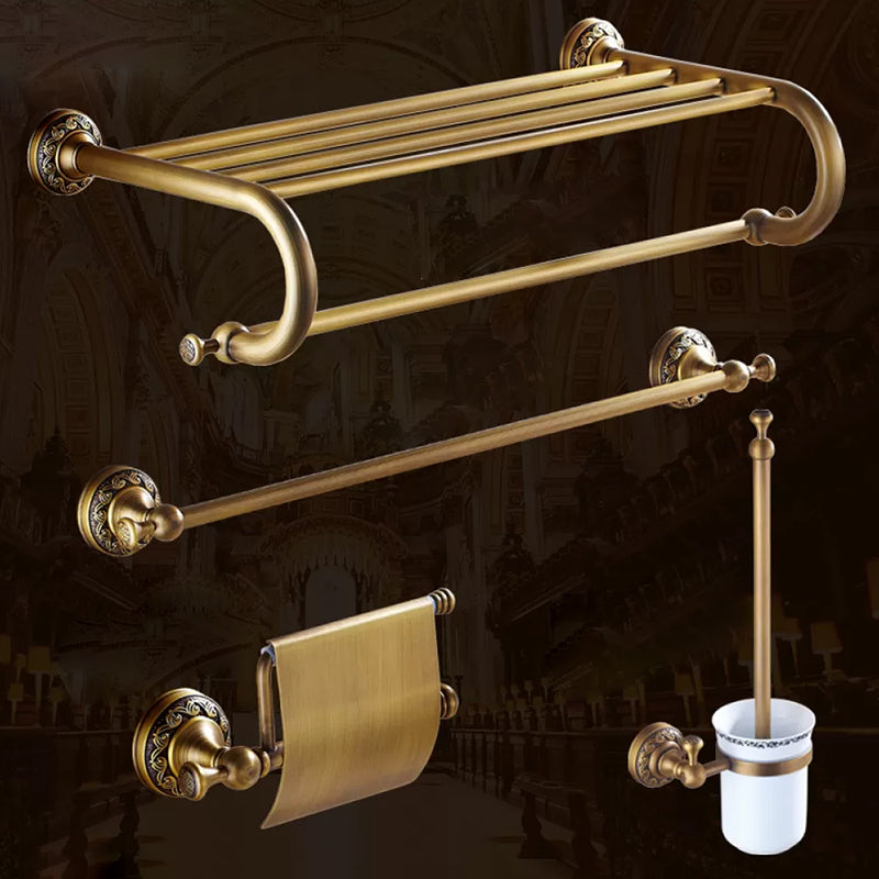 Traditional Brass Bathroom Accessory Set Brushed Bronze Bathroom Set