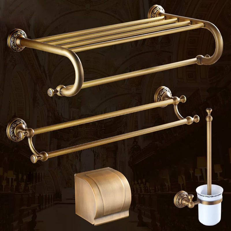 Traditional Brass Bathroom Accessory Set Brushed Bronze Bathroom Set