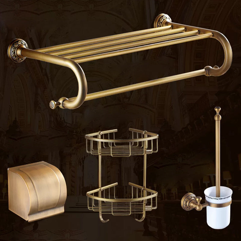 Traditional Brass Bathroom Accessory Set Brushed Bronze Bathroom Set