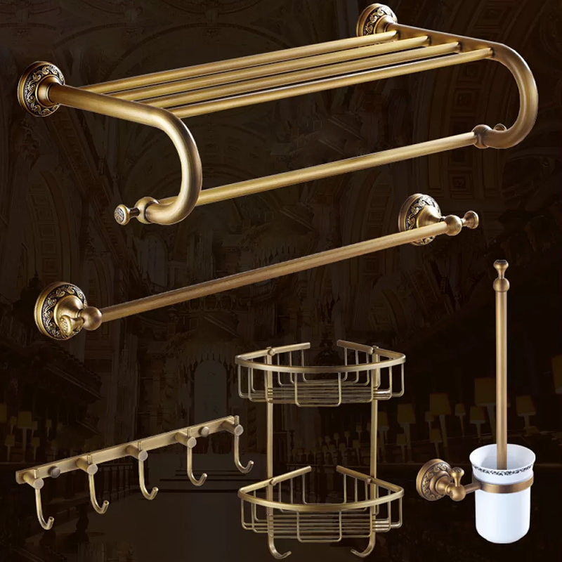 Traditional Brass Bathroom Accessory Set Brushed Bronze Bathroom Set