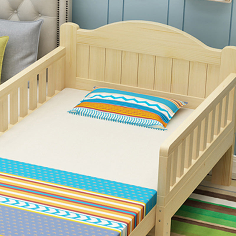 Natural Solid Wood Daybed Convertible Kids Bed with Headboard