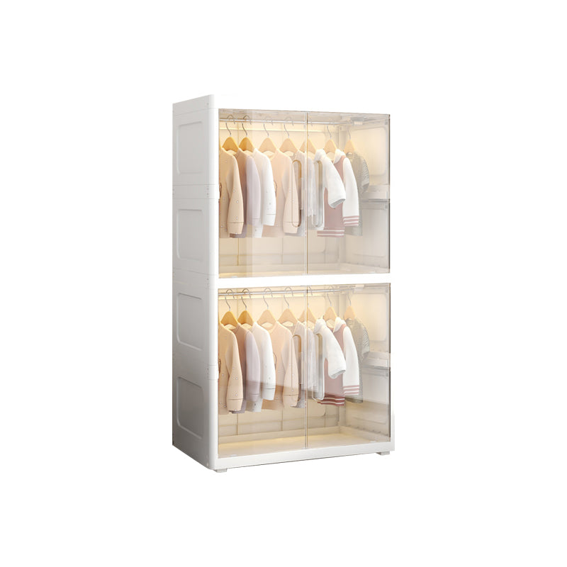 Plastic Kid's Wardrobe with Garment Rod Bedroom Kid's Airmoire