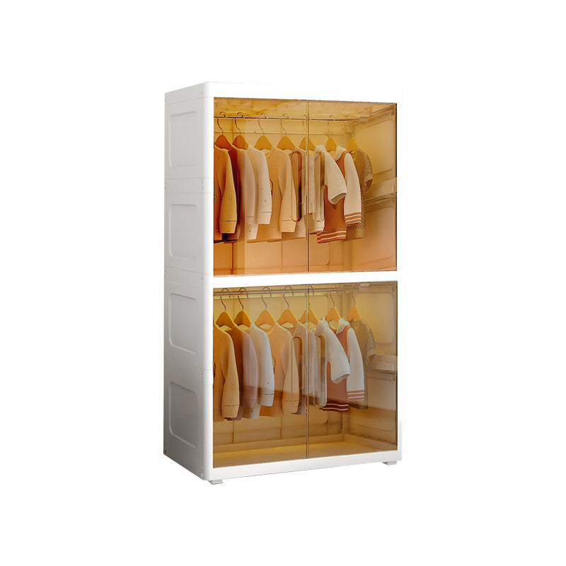 Plastic Kid's Wardrobe with Garment Rod Bedroom Kid's Airmoire