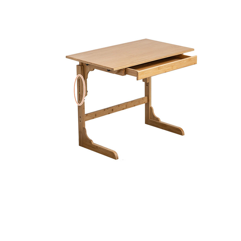 Bamboo Writing Desk School Family Children Liftable Folding Study Table