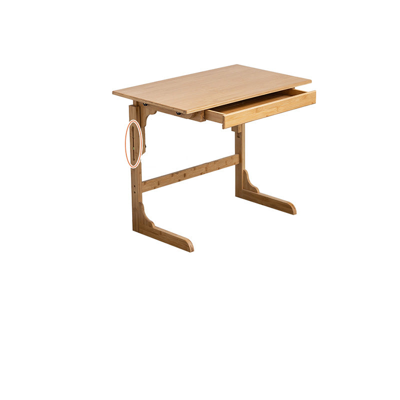 Bamboo Writing Desk School Family Children Liftable Folding Study Table