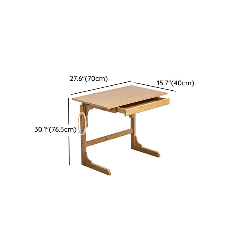 Bamboo Writing Desk School Family Children Liftable Folding Study Table