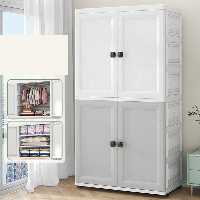 Rectangle Kid's Airmoire Plastic Youth Armoire with Garment Rod