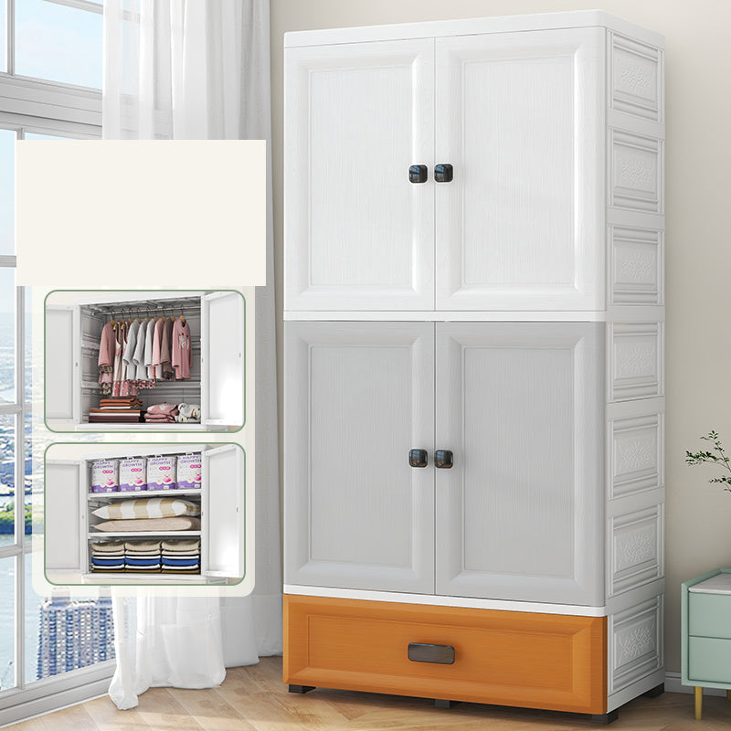 Rectangle Kid's Airmoire Plastic Youth Armoire with Garment Rod