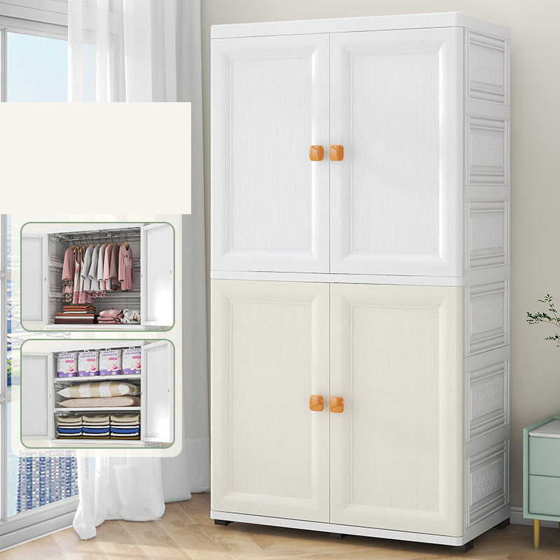 Rectangle Kid's Airmoire Plastic Youth Armoire with Garment Rod