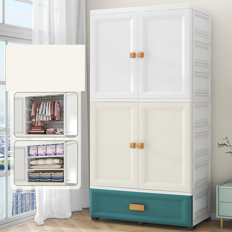 Rectangle Kid's Airmoire Plastic Youth Armoire with Garment Rod