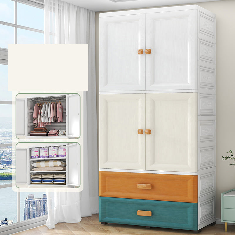 Rectangle Kid's Airmoire Plastic Youth Armoire with Garment Rod