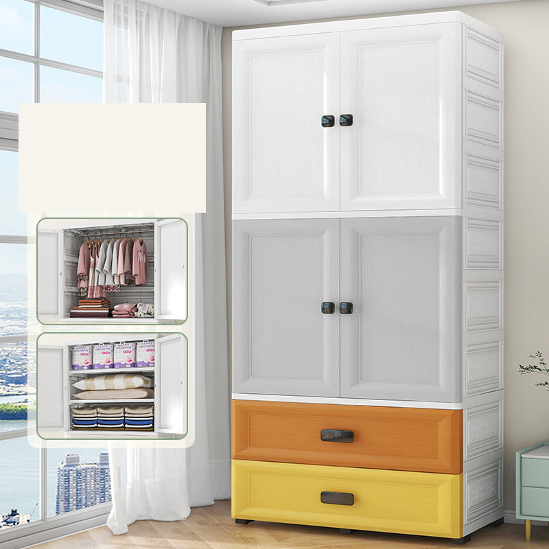 Rectangle Kid's Airmoire Plastic Youth Armoire with Garment Rod