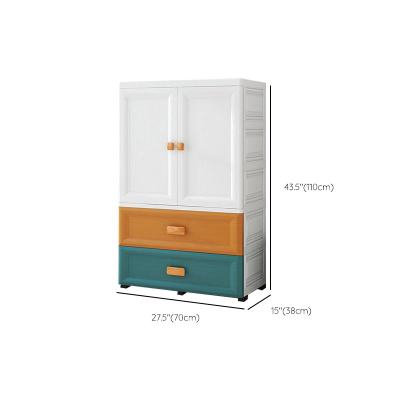 Rectangle Kid's Airmoire Plastic Youth Armoire with Garment Rod