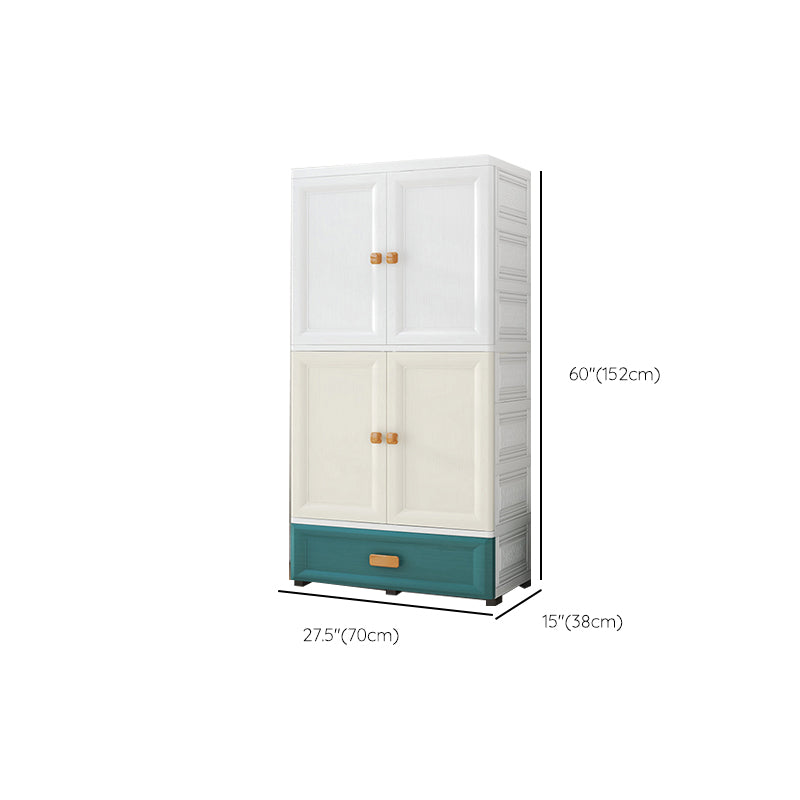 Rectangle Kid's Airmoire Plastic Youth Armoire with Garment Rod