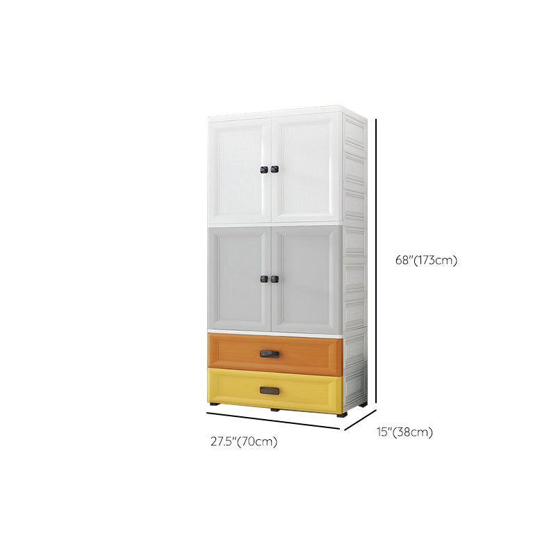 Rectangle Kid's Airmoire Plastic Youth Armoire with Garment Rod