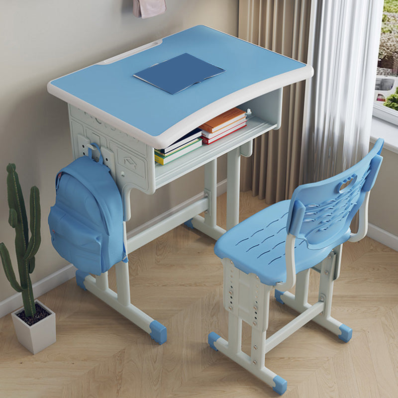 Wooden and Metal Writing Desk School Home Children Adjustable Study Desk