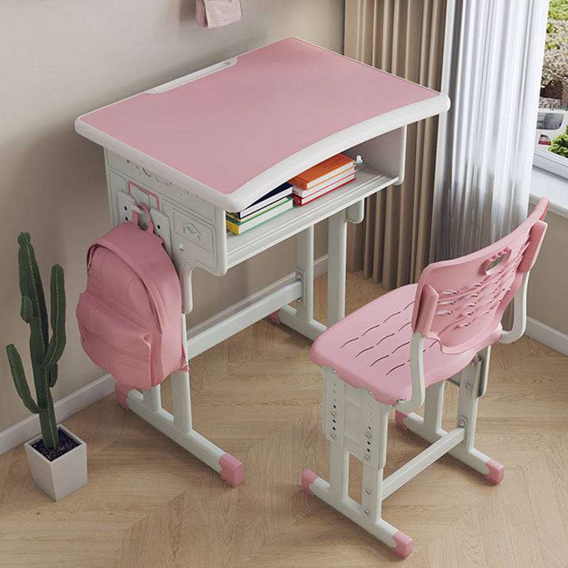 Wooden and Metal Writing Desk School Home Children Adjustable Study Desk