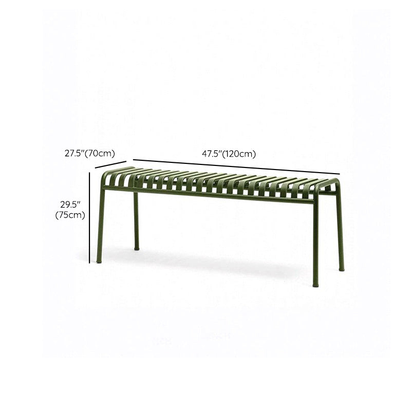 Contemporary Metal Green Dining Table Rust Resistant Dining Table