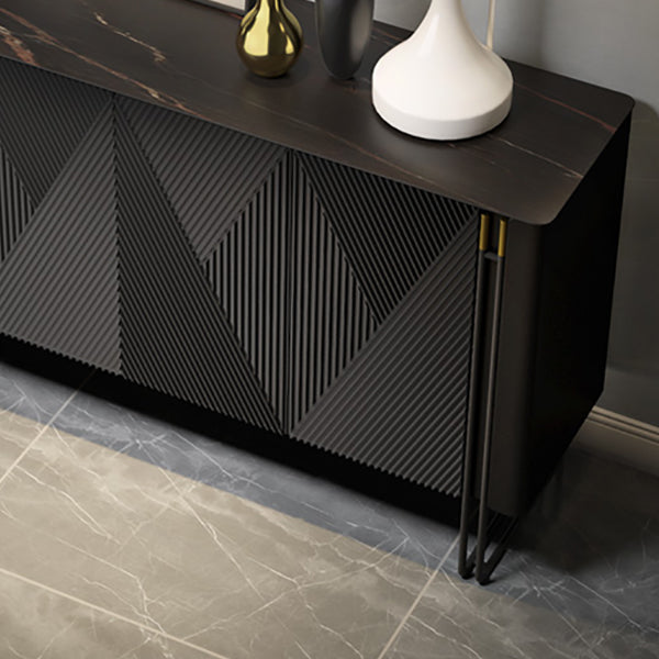 Contemporary and Modern Sideboard Stone Sideboard Table with Cabinets