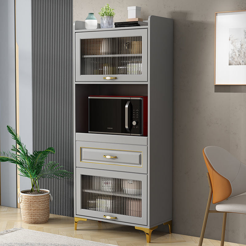 Adjustable Open Storage Server Engineered Wood Dining Server with 1-Drawer and 2-Door