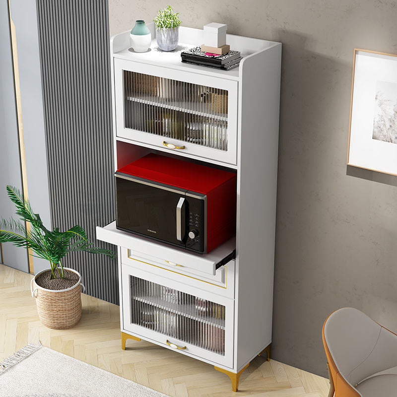 Adjustable Open Storage Server Engineered Wood Dining Server with 1-Drawer and 2-Door