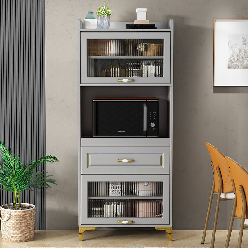 Adjustable Open Storage Server Engineered Wood Dining Server with 1-Drawer and 2-Door