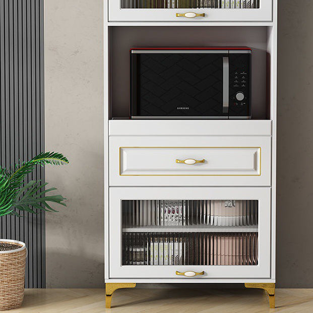 Adjustable Open Storage Server Engineered Wood Dining Server with 1-Drawer and 2-Door