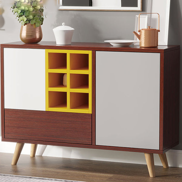 Engineered Wood Door Sideboard Glam Style Side Board for Living Room