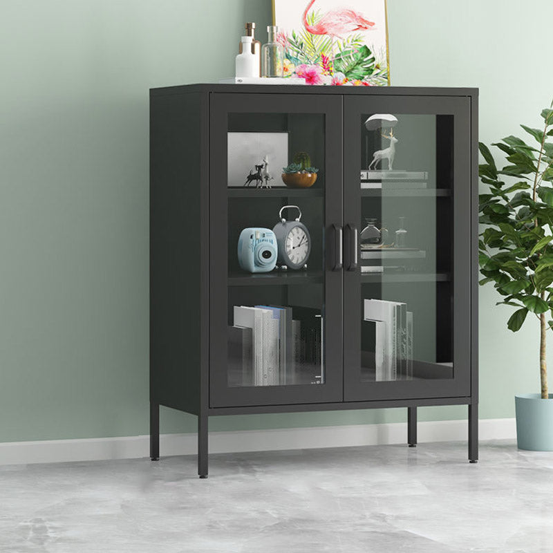 Glam Style Sideboard Steel Kitchen Sideboard Cabinet with Storage