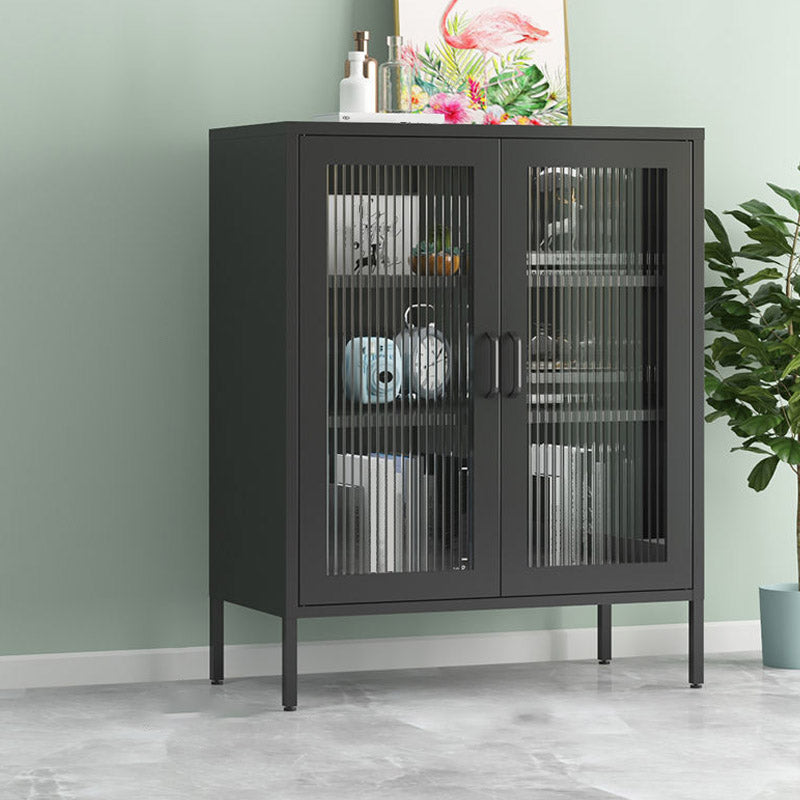 Glam Style Sideboard Steel Kitchen Sideboard Cabinet with Storage