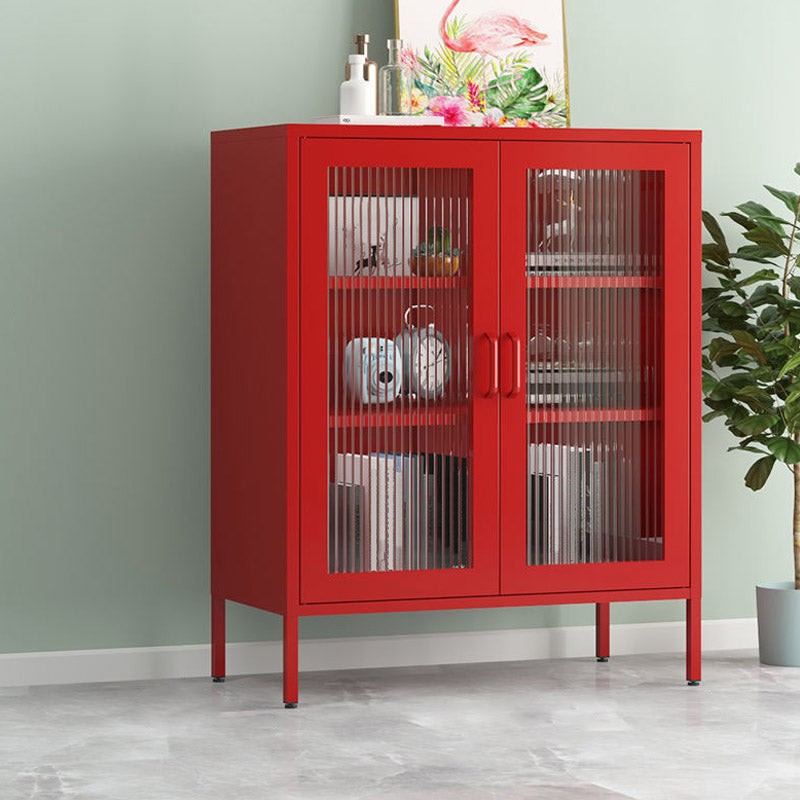 Glam Style Sideboard Steel Kitchen Sideboard Cabinet with Storage