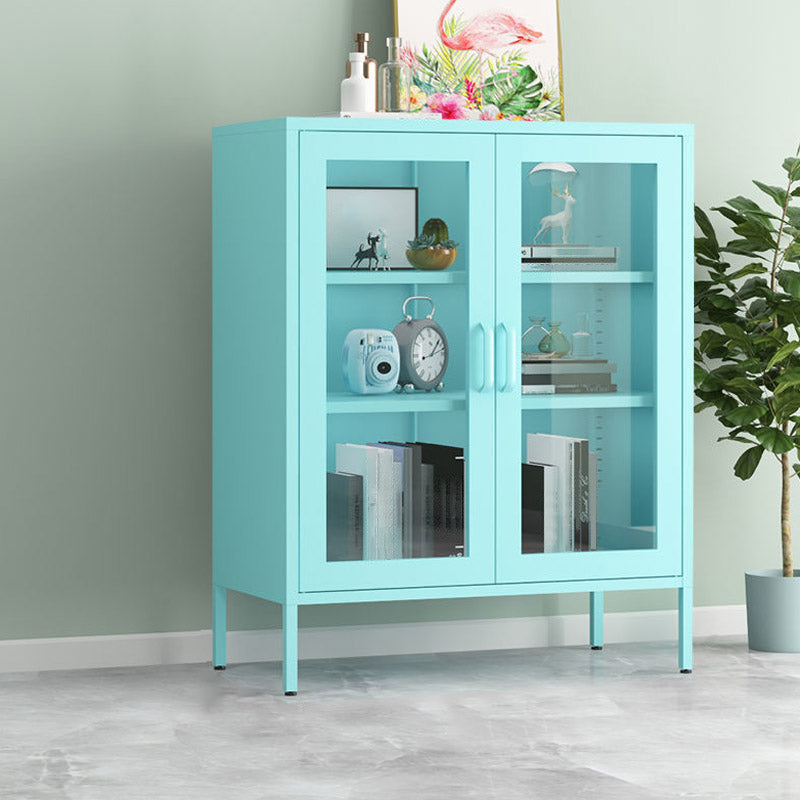 Glam Style Sideboard Steel Kitchen Sideboard Cabinet with Storage