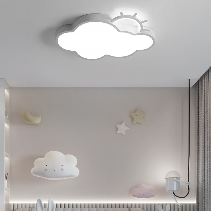 Modern LED Ceiling Light White Flush Mount Lighting for Bedroom Foyer