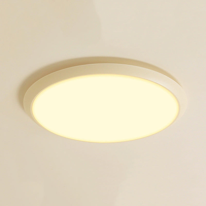 Single White Modernism Flush Mount Lighting Round Ceiling Light for Foyer