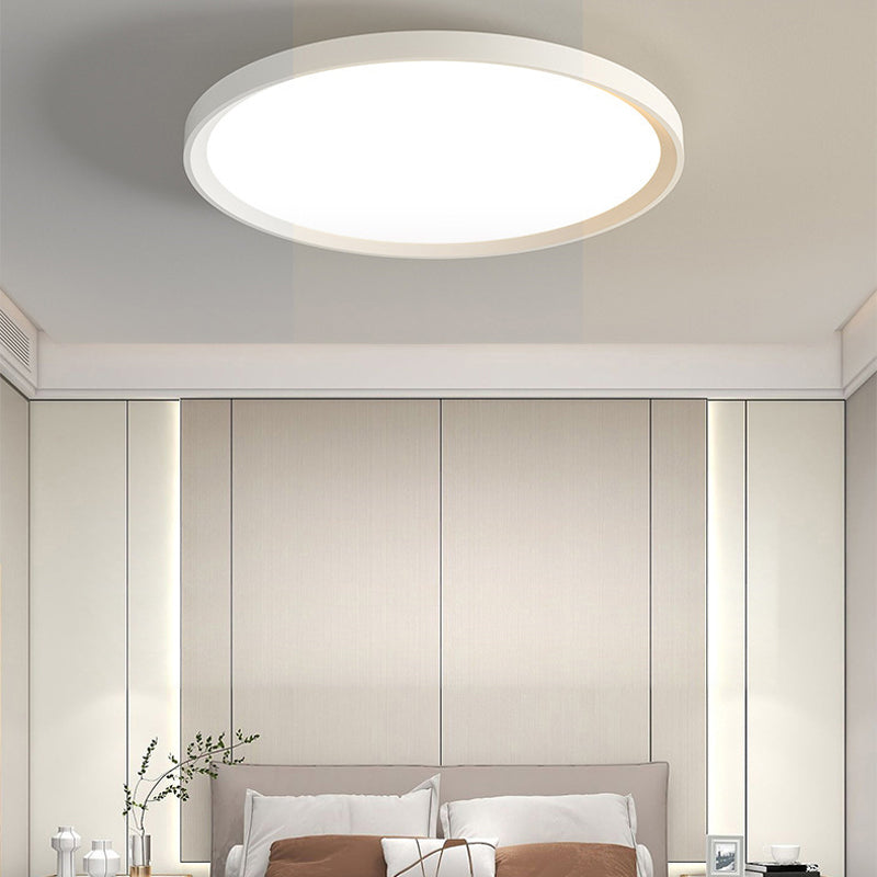 LED White Ceiling Light Modernism Round Flush Mount Lighting for Bedroom