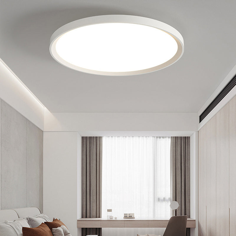 LED White Ceiling Light Modernism Round Flush Mount Lighting for Bedroom