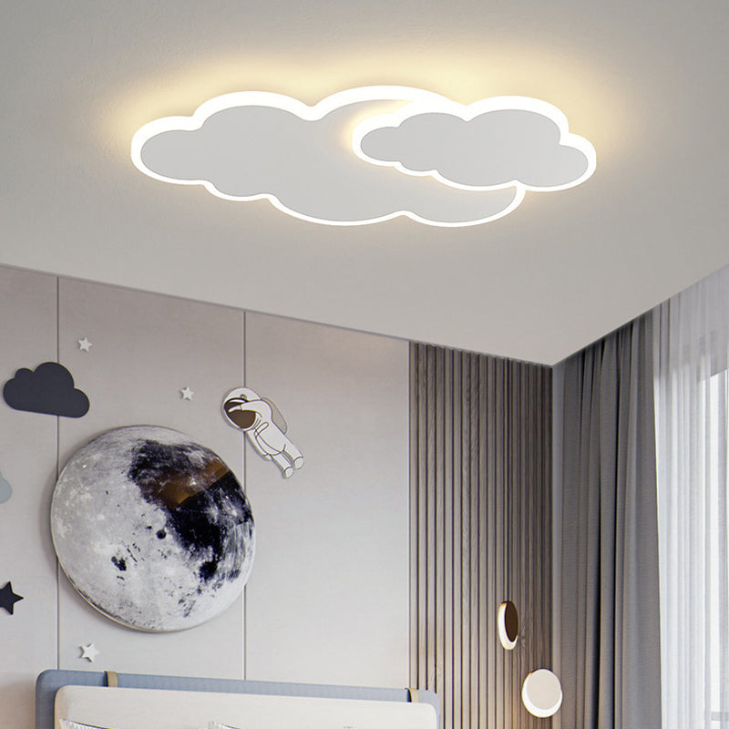 LED Ceiling Light Contemporary White Flush Mount Lighting for Foyer