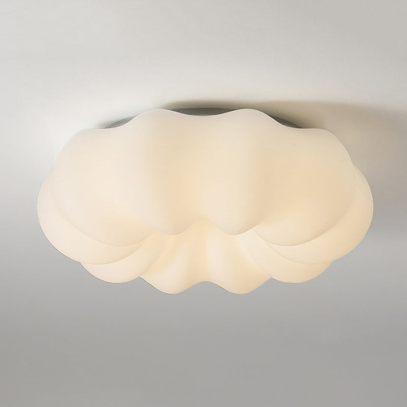 Modernism White Shaded Ceiling Light LED Flush Mount Lighting for Home