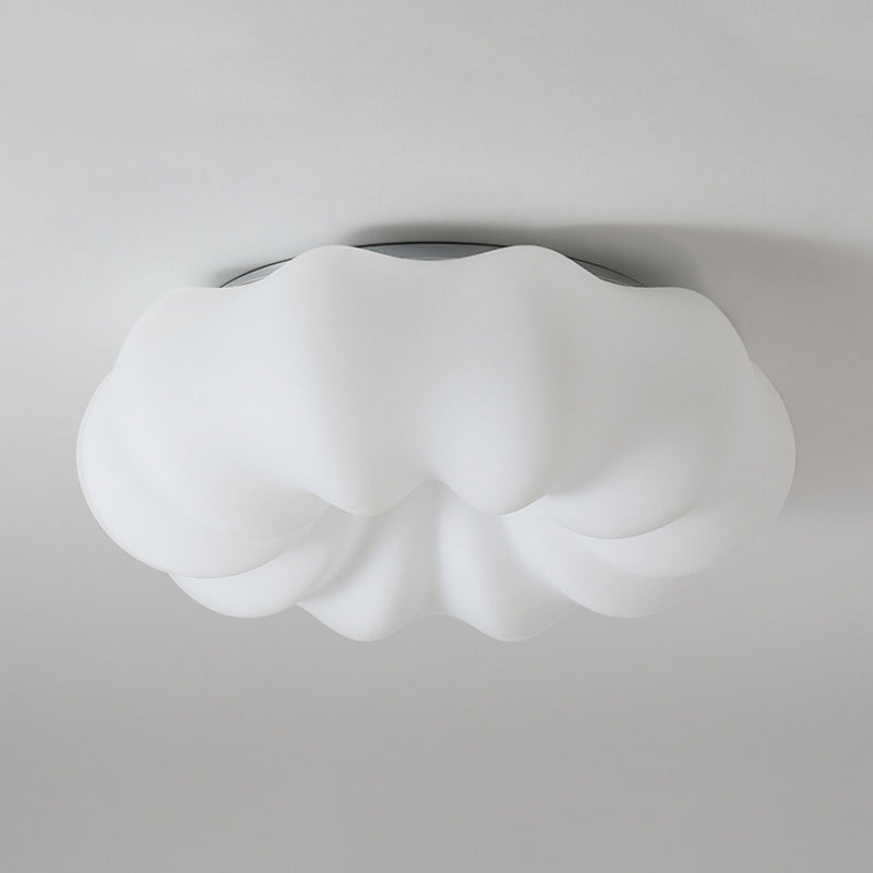 Modernism White Shaded Ceiling Light LED Flush Mount Lighting for Home