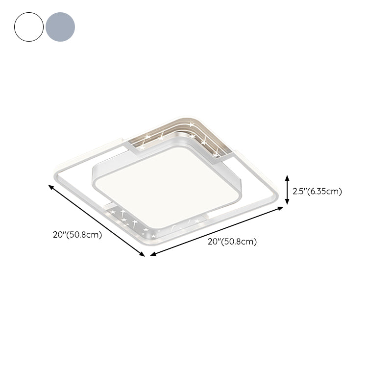 Geometricflush Mount Minimalist Metal Flush Mount Light Fixture