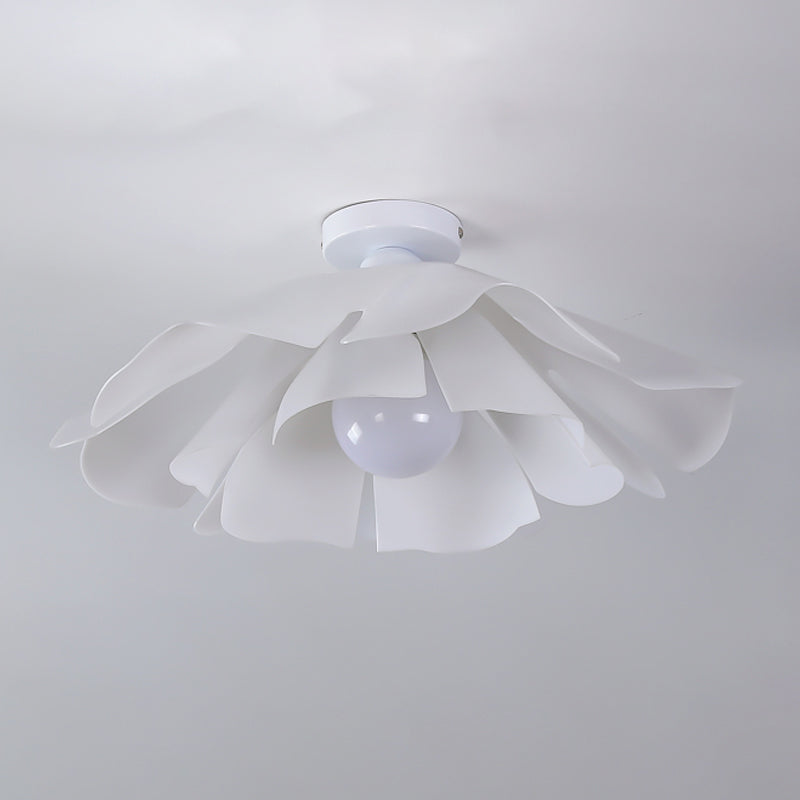 Nordic Ceiling Lamp White Acrylic Shade Flush Mount Light Fixture for Bedroom