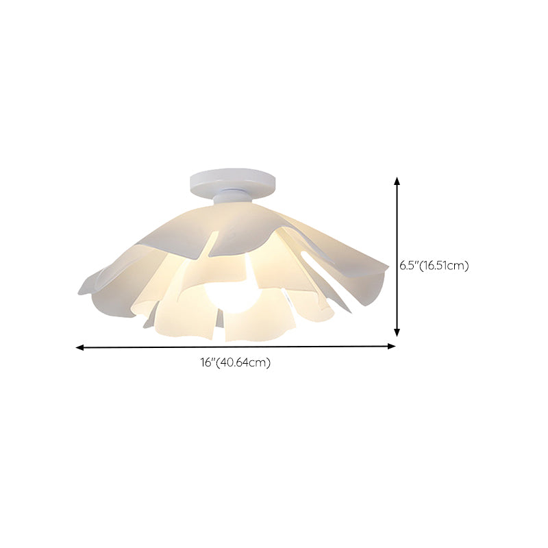 Nordic Ceiling Lamp White Acrylic Shade Flush Mount Light Fixture for Bedroom