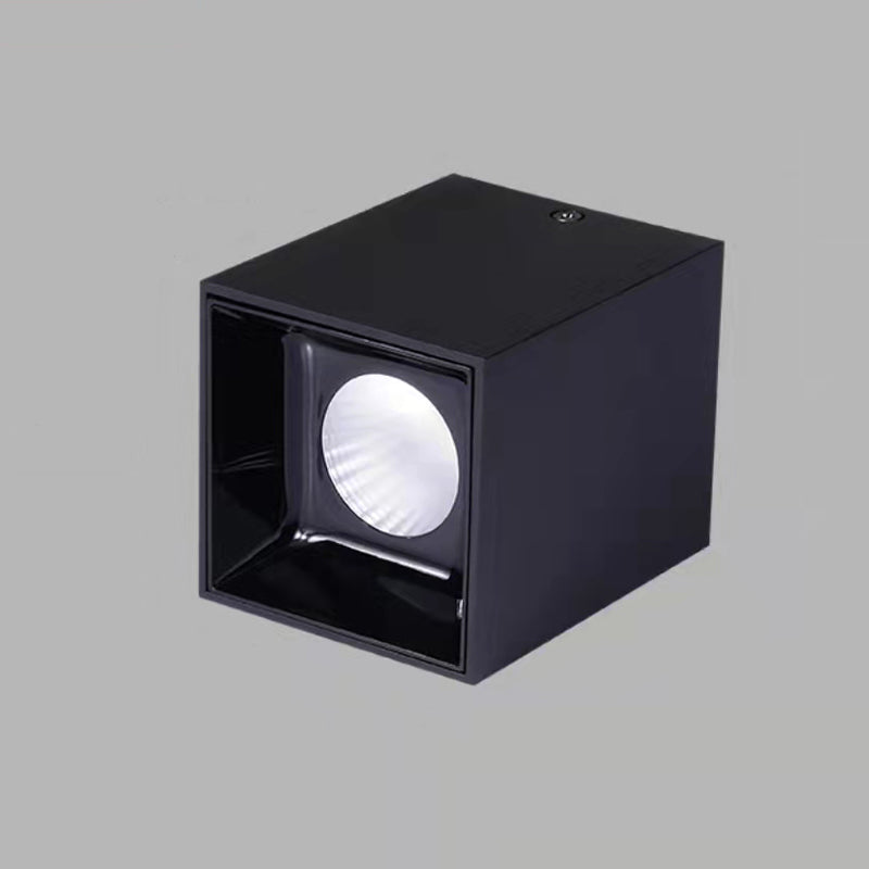 Cube 1 - Light Minimalist Flush Mount Contemporary Flush in Black / White