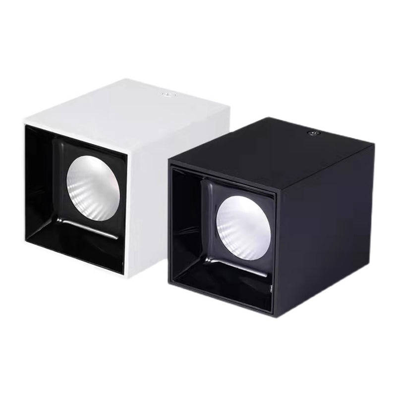 Cube 1 - Light Minimalist Flush Mount Contemporary Flush in Black / White