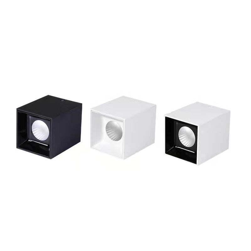 Cube 1 - Light Minimalist Flush Mount Contemporary Flush in Black / White