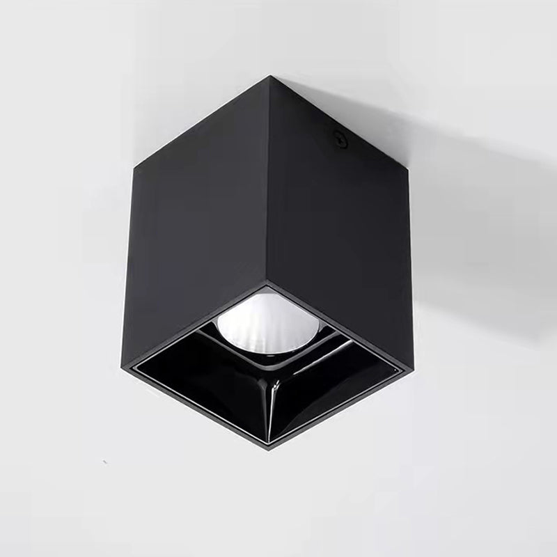 Cube 1 - Light Minimalist Flush Mount Contemporary Flush in Black / White