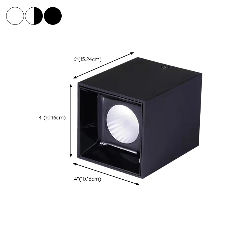 Cube 1 - Light Minimalist Flush Mount Contemporary Flush in Black / White